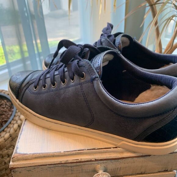 Ugg Navy Leather Men's Sneaker - Picture 5 of 8